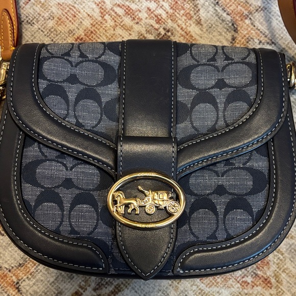 Coach Signature Denim Crossbody Bag - Picture 7 of 7